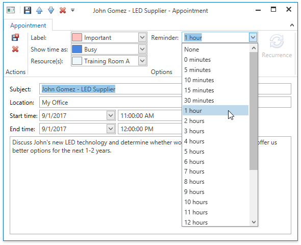 ReminderInAppointmentWindow