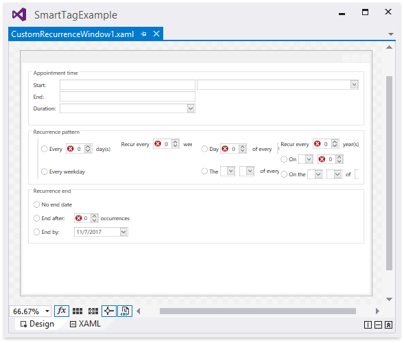 WPFScheduler_SmartTag_CustomRecurrenceWindow