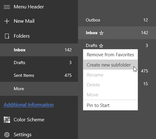 Hamburger Context Menu