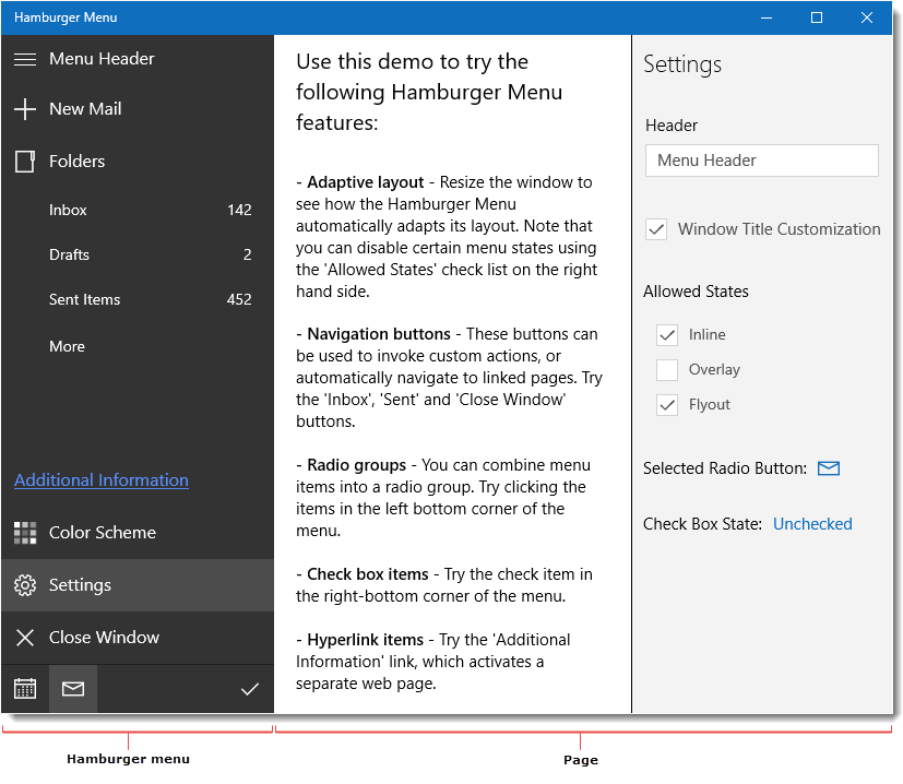 Getting started windows. Контекстное меню WINFORMS. WPF гамбургер меню. Пакет WPF Hamburger menu. Context menu c# WPF.