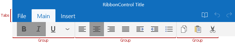 Ribbon Groups and Tabs