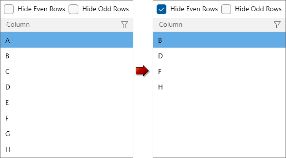 WinUI Data Grid - Custom Filter