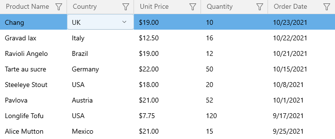 WinUI Grid - Get Started Columns