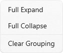 WinUI Grid - Group Row's Context Menu