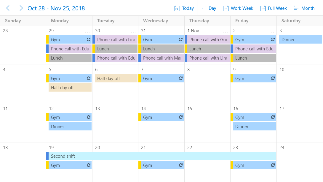 Asp.Net Core Calendar Scheduler - Dasi Missie