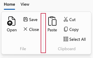 WinUI Ribbon Separator