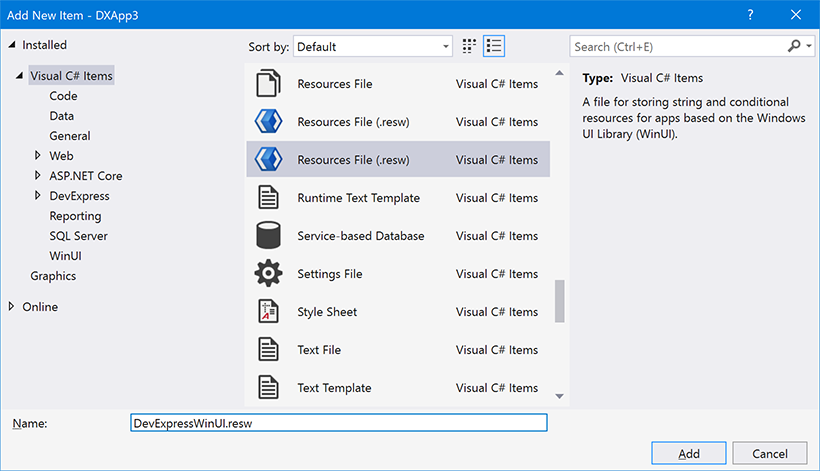 Localization-AddResourceFile