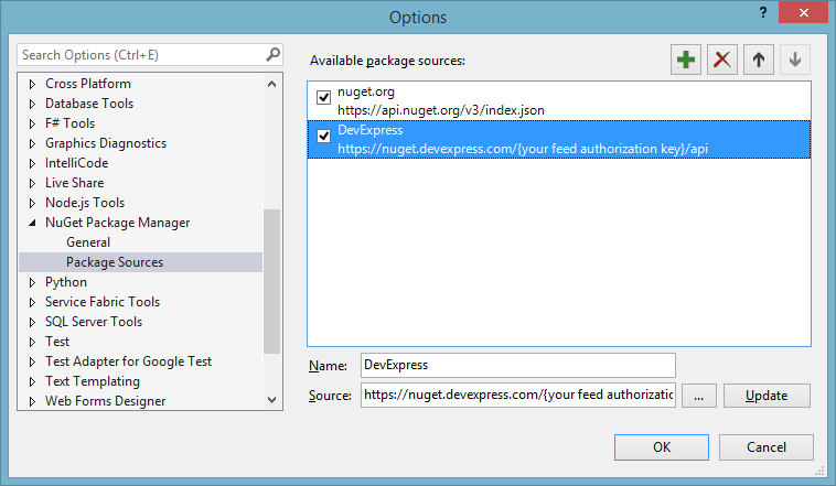 Specify Package Sources