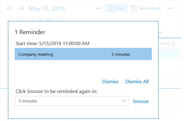 DevExpress WinUI Scheduler - Reminders