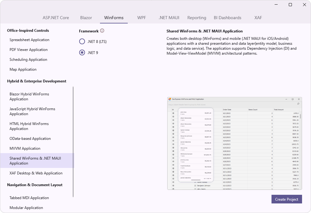 DevExpress Cross-IDE Template Kit