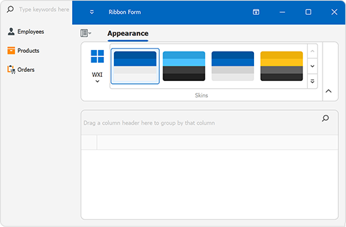 RibbonFormNavigationControlLayoutMode.StretchToTop