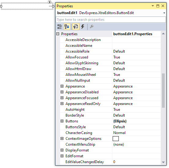 ButtonEdit Properties