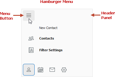 HamburgerMenu - Panel - Menu Button