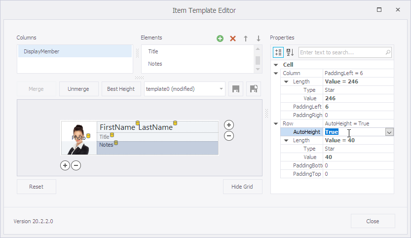 ListBox Template Row Auto-Height