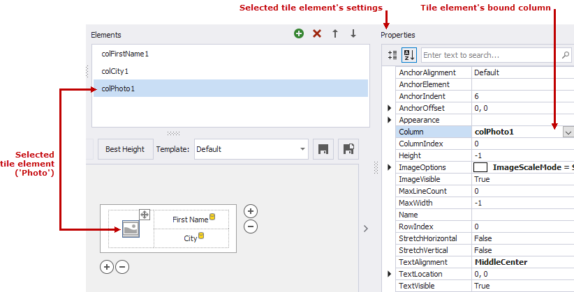 Tile View - Tile Element