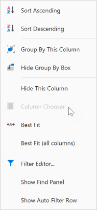 WinForms Grid - Modify Context Menu Items