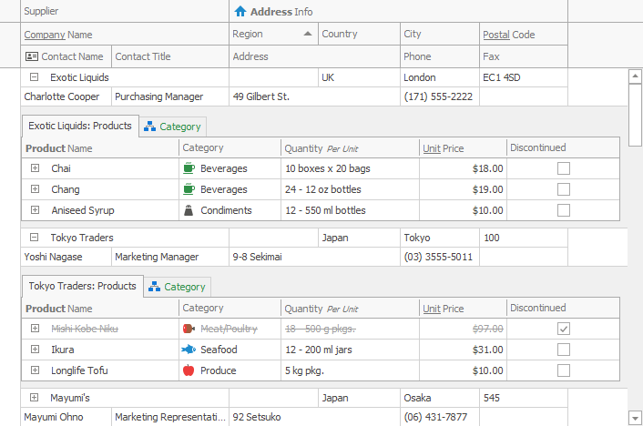 devexpress xamarin grid add row button