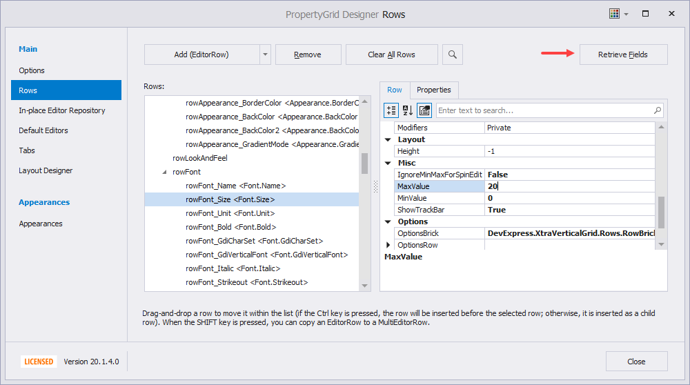 Rows Winforms Controls Devexpress Documentation