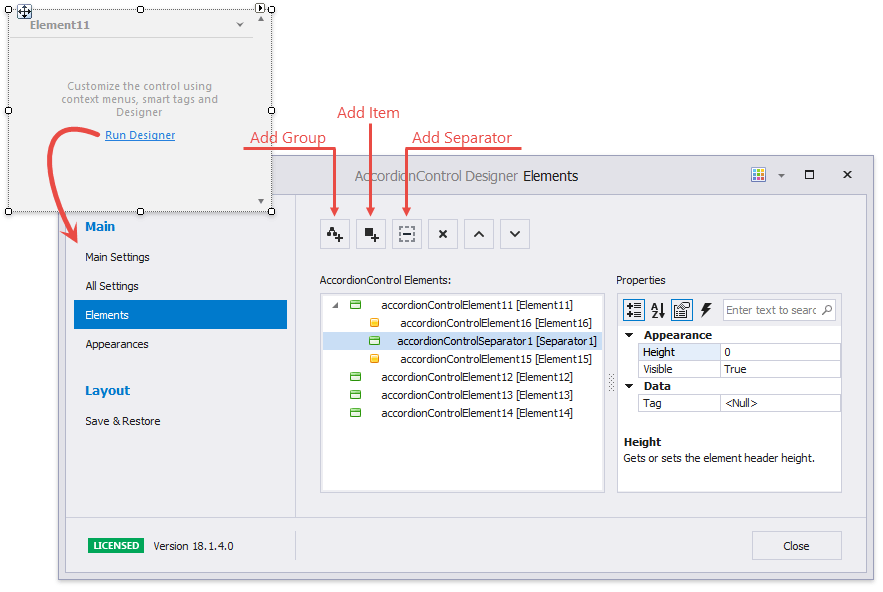 Accordion 2018 - Add Elements