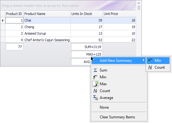 GridOptionsMenu.ShowAddNewSummaryItem Property | WinForms Controls ...