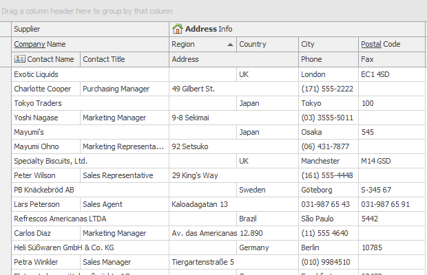 AdvBandedGridView