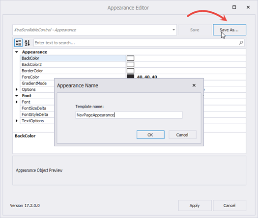 Appearance Editor - St2