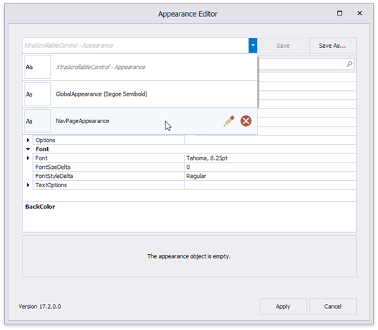 Appearance Editor - St3