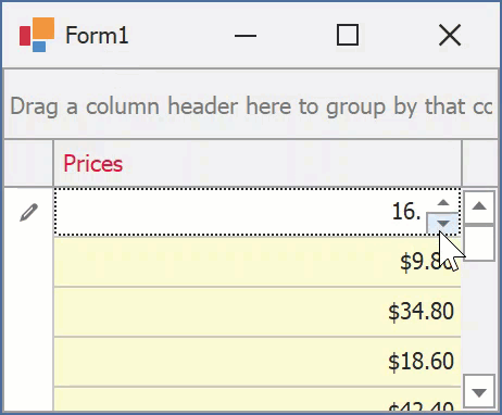 WinForms Data Grid - Assign a Column Editor, DevExpress