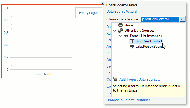 Assign Pivot Grid as Data Source