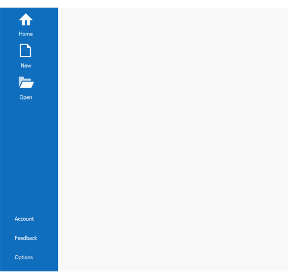 Alignment of Items in Backstage View - WinForms Ribbon UI