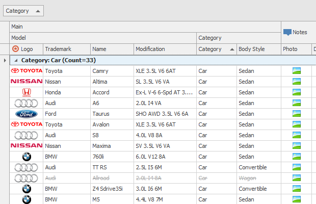 BandedGridView - Nested Bands