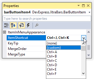 BarItem.ItemShortcut