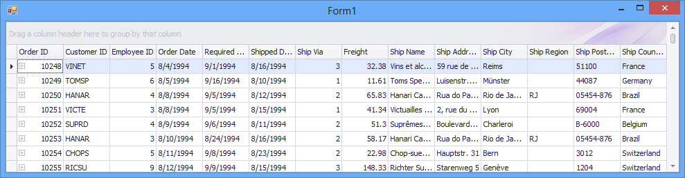 Binding Grid Control To A Data - Step 8