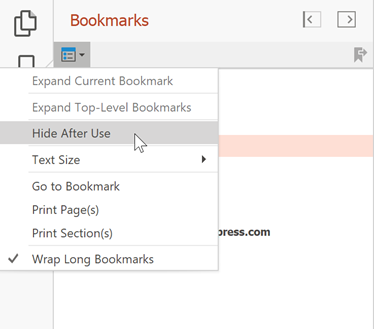 BookmarkOptions