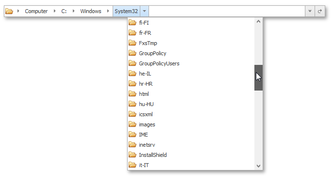 BRC - Node Dropdown Scrollbars