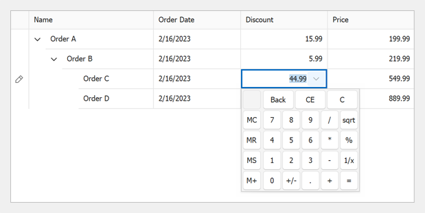 Assign Editors to Individual Cells - WinForms TreeList