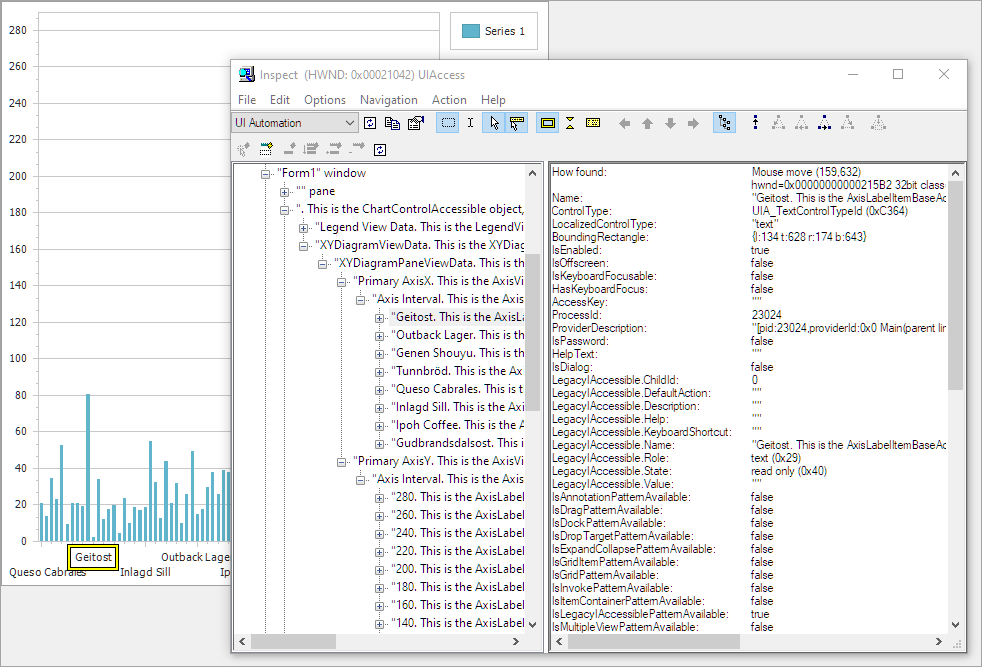 ChartControl Accessibility Inspector