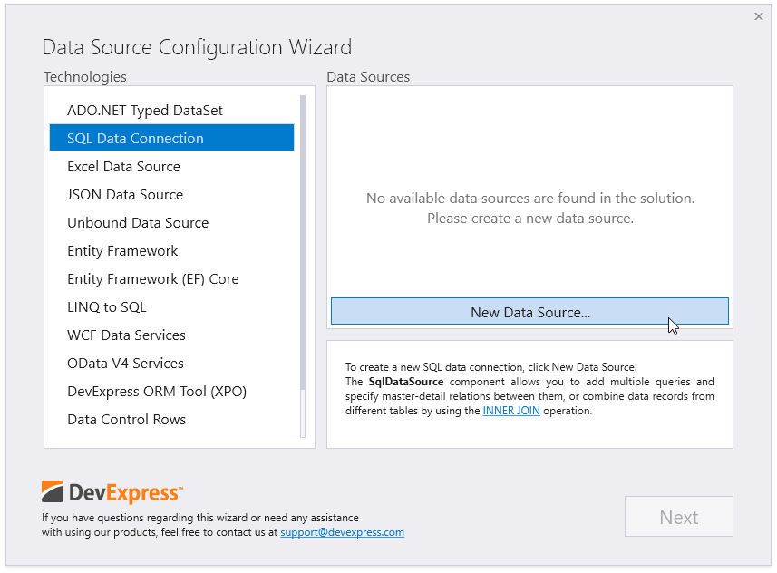 Data Source Wizard