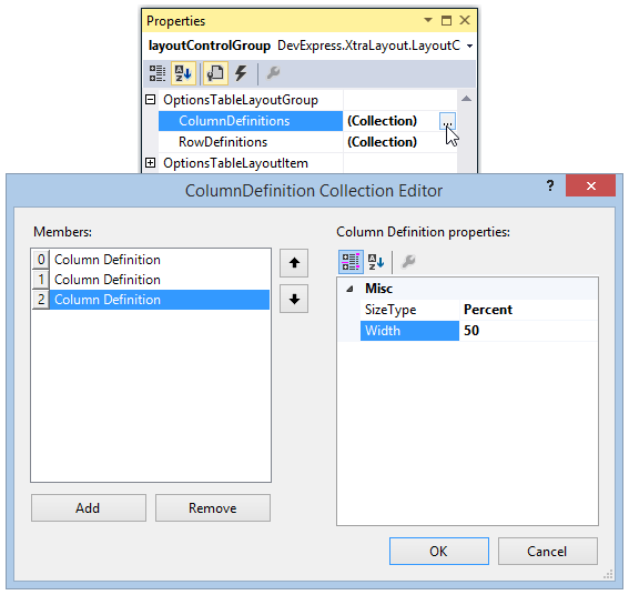 ColumnDefinitionsCollectionEditor