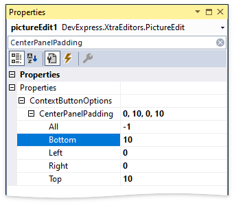 PropertiesCenterPanelPadding
