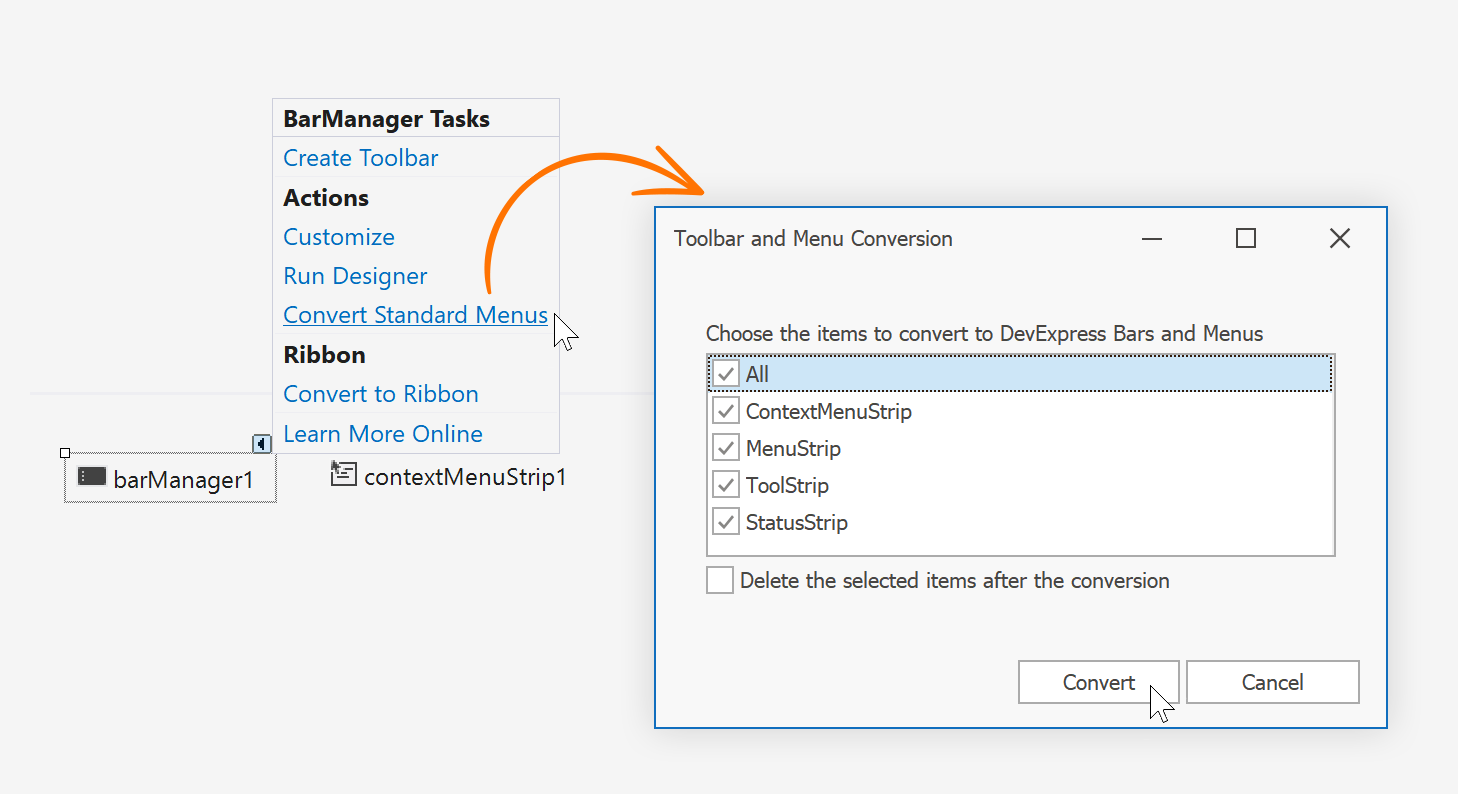 Popup Menus | WinForms Controls | DevExpress Documentation