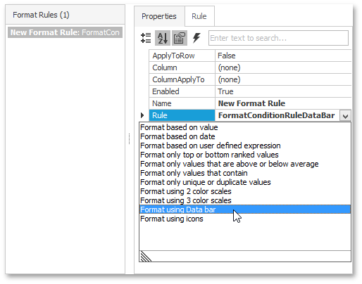 CreateNewDataBarRuleViaGridDesigner
