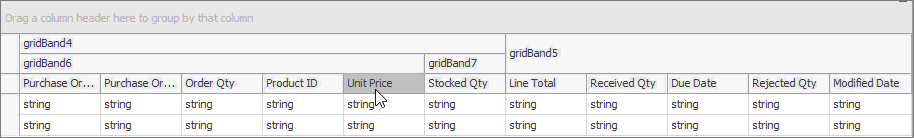 Data Grid - Bands - Drag Columns