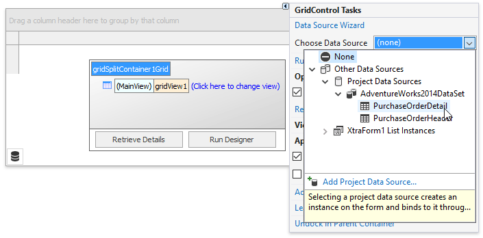 Data Grid - Binding - Choose Data Source