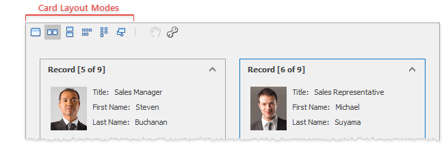 Data Grid - Cards - Layout Modes