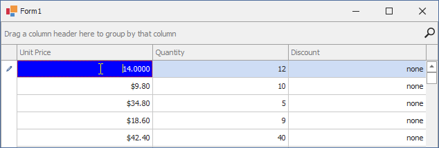 DevExpress WinForms Data Grid customize active editor appearance