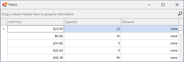 DevExpress WinForms Data Grid focused cell