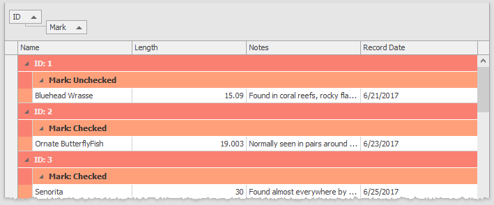 Data Grid - Group Row Appearances