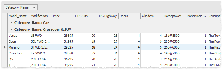 Data Grid - Horizontal Lines