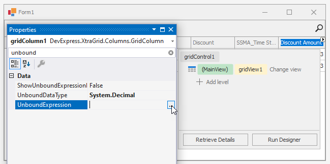 WinForms Data Grid open Expression Editor for unbound column